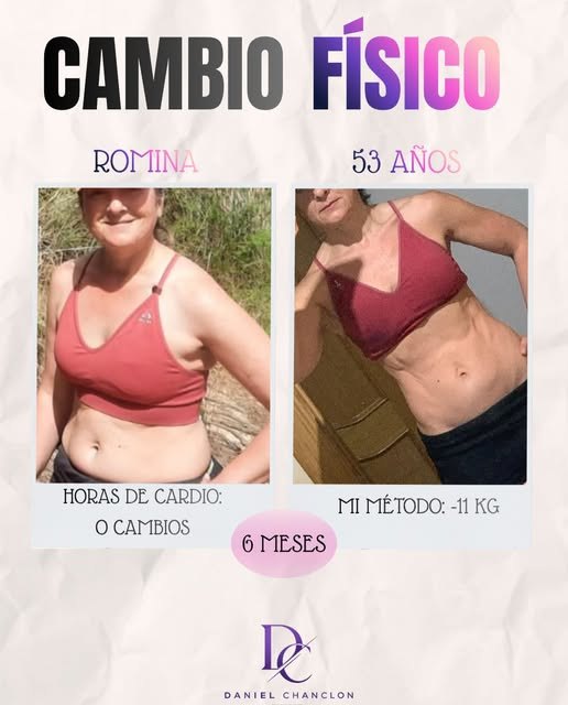 Cambio físico de Romina, 53 años: menos 11 kilos en 6 meses sin cardio